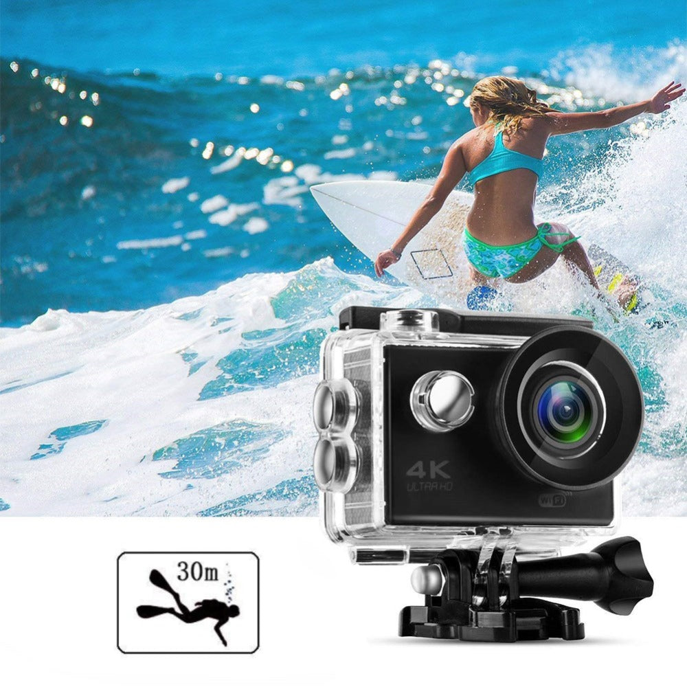 SJ4000 SD3H-2 4K 30FPS WiFi Action Camera Ultra HD Extreme Sports DV Camera with Waterproof Case - Blue SJ4000 SD3H-2 4K 30FPS WiFi Action Camera Ultra HD Extreme Sports DV Camera with Waterproof Case - Blue